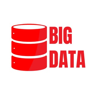 Big data logo machine algorithms minimalistic design. Science vector background illustration. Green and blue on dark black background.