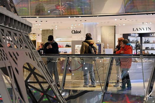 in the shopping centre