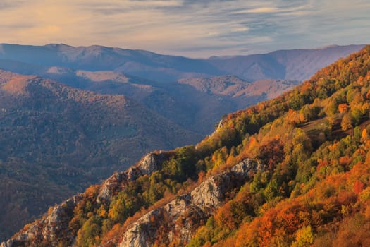 mountain landscape in The Mehedinti Mountains Romania