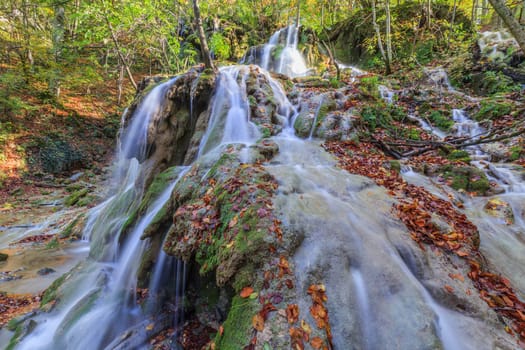 Beusnita Waterfall in Beusnita National Park Romania
