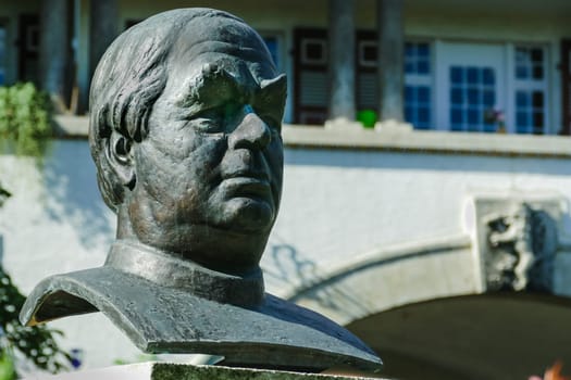 BAD NAUHEIM,Germany AUGUST,2017: Bust of Sebastian Kneipp,Bad Nauheim,Hessen,Germany