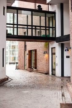 Oslo, Norway - June 07, 2017 : A New Town Within The City Tjuvholmen in rain and overcast weather. Modern part