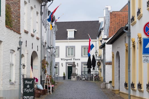 THORN, NETHERLANDS - NOVEMBER 6, 2016: Small village with only white painted houses