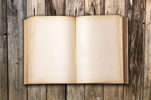Old Antique Book on wooden table