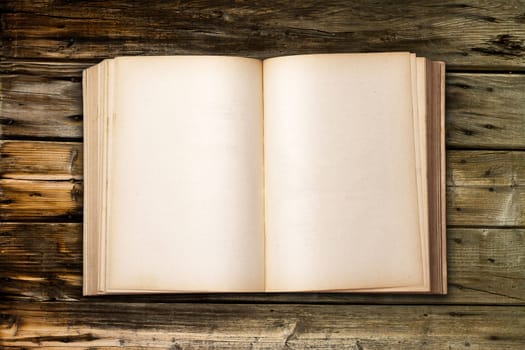 Old Antique Book on wooden table