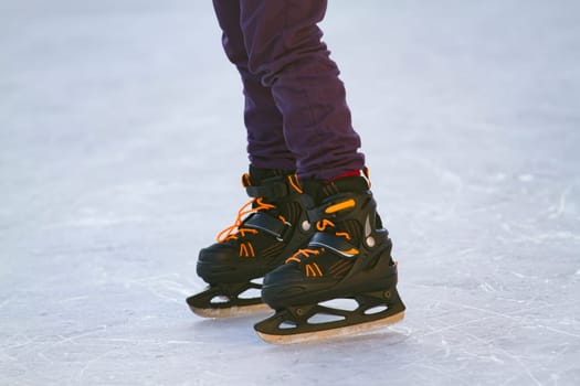 Ice skaters on an ice rink