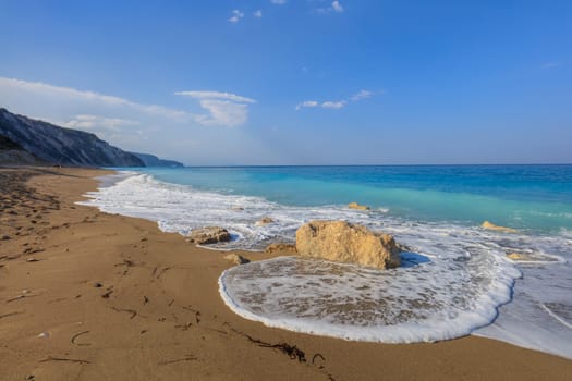 Gialos beach on the island of Lefkada, Greece