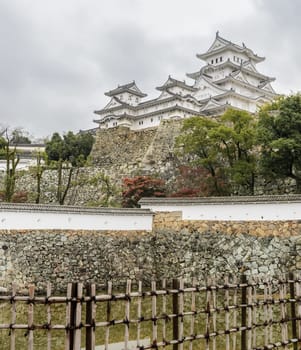 Mainkeep of the Himeji Castle (White Egret Castle or White Heron Castle) in Hyogo Prefecture, Japan. This is a UNESCO world heritage site.