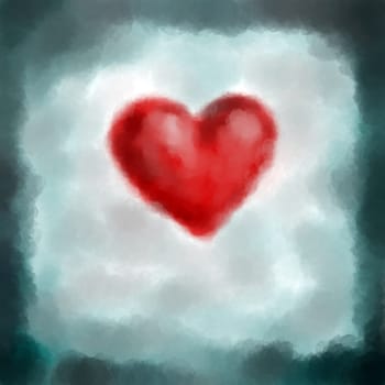 painted heart