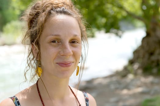a portrait of a beautiful young woman