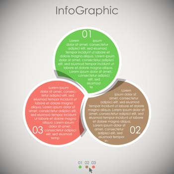 colored template of business info graphic with different options showing team work process