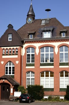 Taunusstein-Wehen,Germany - October 15,2017: The newly renovated Old Town Hall a brick building on October 15,2017 in Taunusstein-Wehen.
