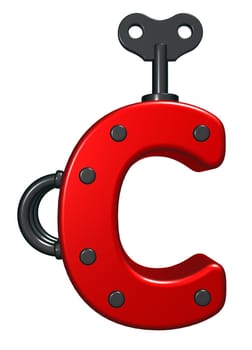 letter c on white background - 3d illustration