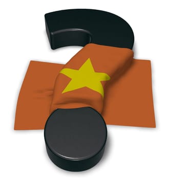 flag of vietnam and question mark - 3d illustration