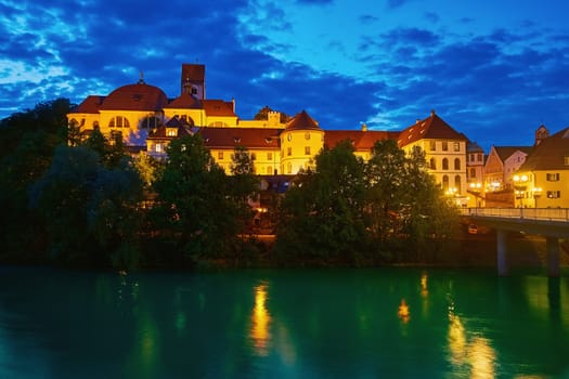 Former Monastery on the Bank of Lech River, Fussen, Germany