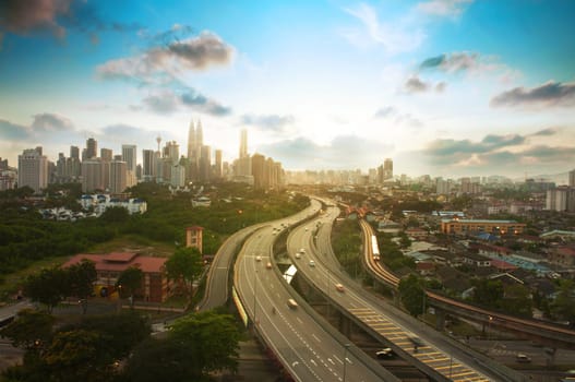 Kuala Lumpur city skyline, Malaysia