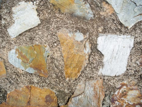 Fragment of a wall from a chipped stone.