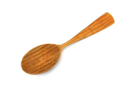 Wooden spoon,close-up of kitchen appliance on white background