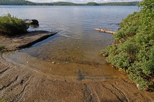 Quiet Inlet in the Wilderness on Tuscarora Lake in the Boundary Waters in Minnesota