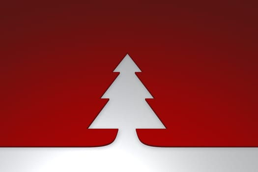 simple Christmas tree - 3d rendering