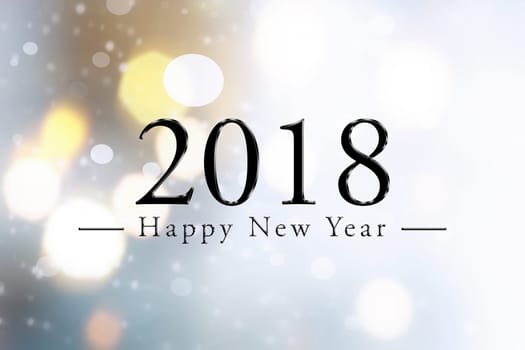2018 number over abstract background.Happy new year concept