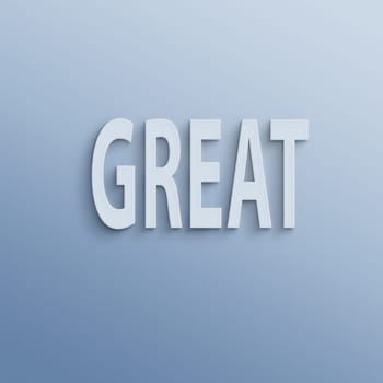 text on the wall or paper, great