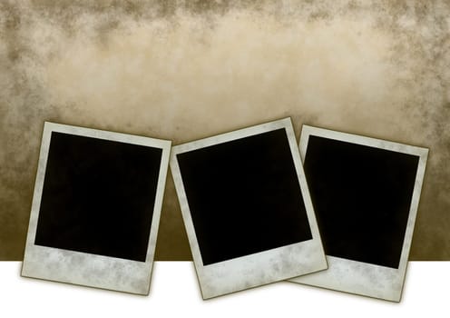 instant image on grunge background