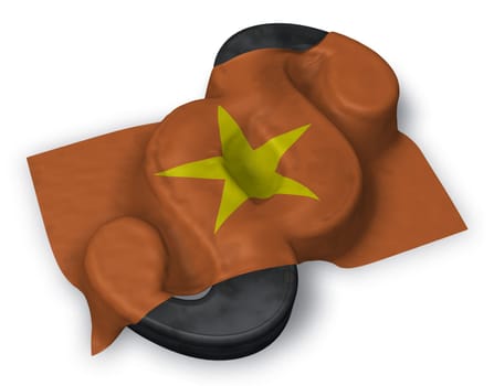 flag of vietnam and paragraph symbol - 3d illustration
