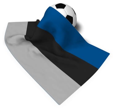 football and flag of estonia - 3d illustration