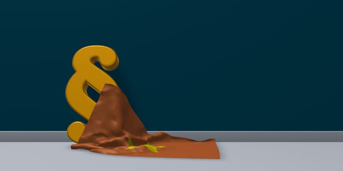 flag of vietnam and paragraph symbol - 3d illustration