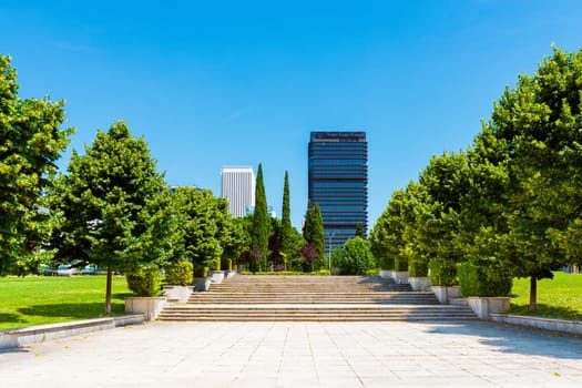 park of the new ministries in Madrid, Spain