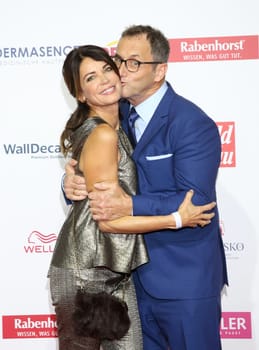 Gerit Kling with friend Wolfram Becker.Golden Picture of women 2017 Award ceremony at AIDA Prima in Hamburg ,21.10.2016..