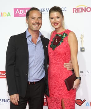 John Friedmann with partner Tini Fuchs ,. Goldene Bild der Frau 2017 Award ceremony at the AIDA Prima in Hamburg ,21.10.2016..