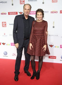 Herbert Knaup and award winner Ninon Demuth ,. Goldene Bild der Frau 2017 Award ceremony at the AIDA Prima in Hamburg ,21.10.2016..