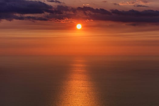 sunset from the village of Rachi. Lefkada, Greece