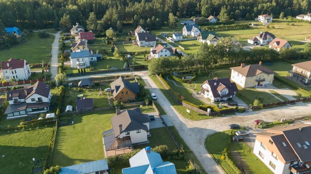 Aerial view of countryside, drone top view