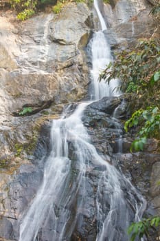 Thor Thip waterfall in thai national park.waterfall in the deep forest on mountain