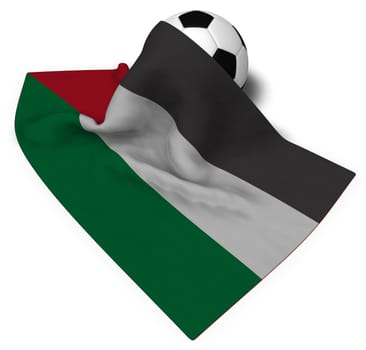 football and flag of palestine - 3d illustration
