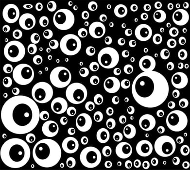 halloween spooky scary eyes  vector  design isolated on black background