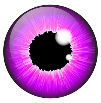Purple  iris eye realistic  vector set design isolated on white background