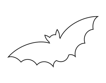 halloween bat outline vector  design isolated on white backgroud