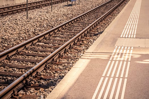 train rail road, transportation concept, warm color effect