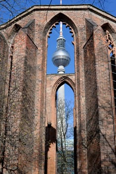 Monastery church and TV tower
