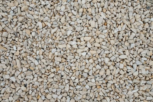 Gravel from pumice in beige as a building material