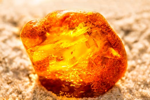 Amber on the Baltic Sea beach.
