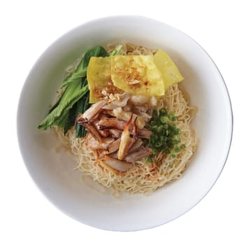 Egg Noodle with Crab..Clipping path (Dicut around Object) for work.