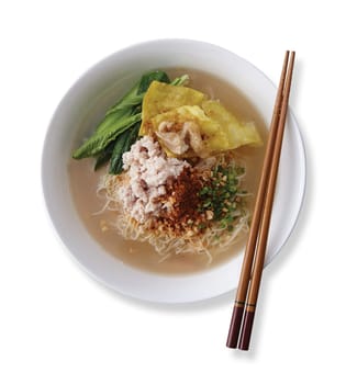Egg Noodle with Crab..Clipping path (Dicut around Object) for work.