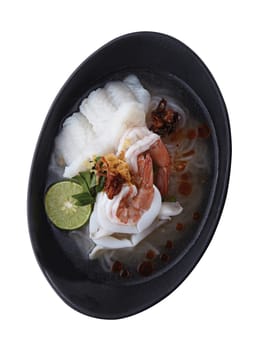 Vietnamese Noodle Soup.Clipping path (Dicut around Object) for work.