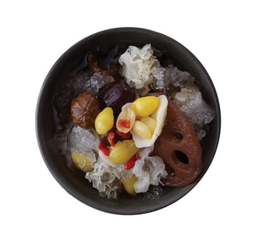 The 8 Chinese Herbs in Longan Juice..Clipping path (Dicut around Object) for work.