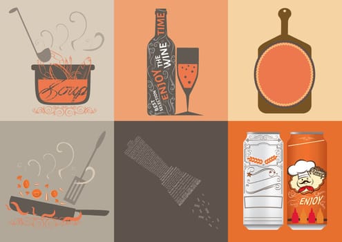 cuisine illustration vector design.